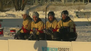 US Pond Hockey Tournament Kicks Off In Minneapolis [upl. by Harbed]