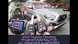 Reason Why you need more than 1 Key programmer 2022 Toyota Tacoma Add Key Fob w xtool D8 Autel KM100 [upl. by Raina]