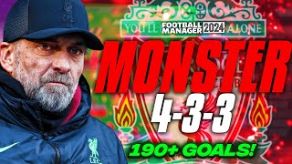 Klopps MONSTER 433 190 Goals FM24 Tactics  Football Manager 2024 Tactics [upl. by Gniy]