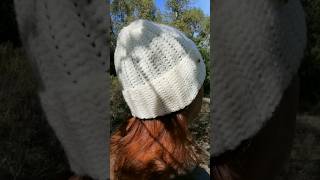 💕This milk colored crochet hat is sure to please you👌 crochet knithat knitting hat yarn foryou [upl. by Illene]