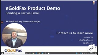 eGoldFax Product Demo Sending a Fax via Email [upl. by Asillim]