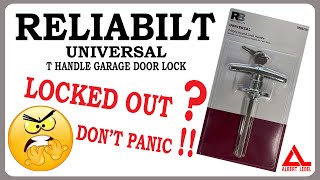 562 Reliabilt T handle garage door lock Dont panic if keys are lost [upl. by Nnelg120]