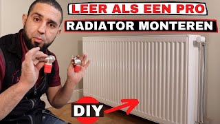 Leer hoe je zelf een verwarmingsradiator als pro kunt aansluiten DIY [upl. by Yeldarb]