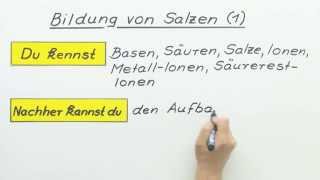 Wie werden Salze gebildet  Chemie  Allgemeine und anorganische Chemie [upl. by Gausman]