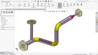 Solidworks Pipe Routing Tutorial [upl. by Aisak]