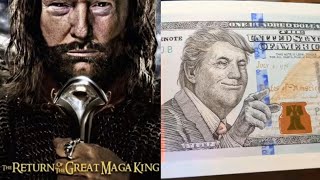 The Incomparable MAGA King   Hand drawn Trump dollar bills [upl. by Meehyrb727]