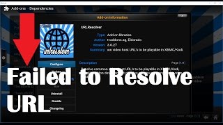 Fixing Failed to resolve URL error in Kodi [upl. by Stoat]