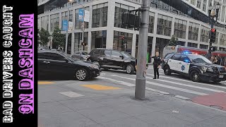 Traffic Chaos Lots Of Honking And a Driverless Car Accident San Francisco Intersection driving [upl. by Shetrit400]