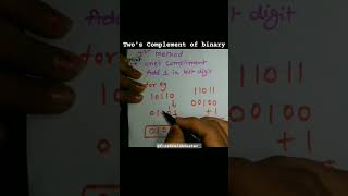 How to 2s complement of binary Twos complement numbersystem complement shorts ytshorts [upl. by Noramac]