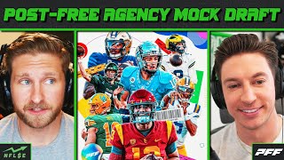 2ROUND POST FREE AGENCY MOCK DRAFT PLUS MINHOU TRADE  NFL Stock Exchange [upl. by Novahs]