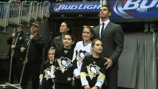 Penguins honor Dupuis with moving tribute [upl. by Nyrhtakyram]