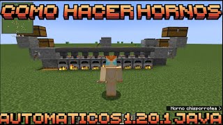 Como hacer hornos automáticos en minecraft Java 1201 [upl. by Sandell]