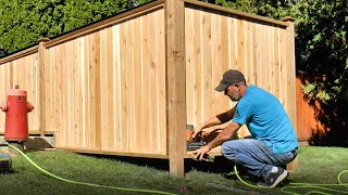 How To Build A Cedar Fence with a NO sag gate [upl. by Hatcher295]