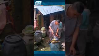 Unbelievable Timing Chicken Lays Egg Directly into Mans Cooking Pan [upl. by Ignazio]