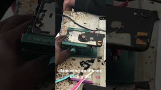 Removing an iPhone back glass PhoneRepairGuru [upl. by Eanod889]