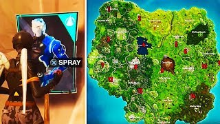 quotSpray over different Carbide or Omega Postersquot ALL Locations Map Fortnite Week 6 Challenges [upl. by Alverta829]