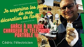 Comment supprimé les piles des décoration de Noël  decorationdenoel écolo astuces électricien [upl. by Crissie]