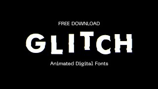 Glitch Digital Font  Free Download Link in Description [upl. by Nivi]