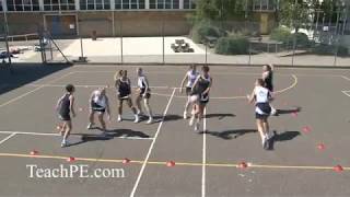 Netball Drill  Defending  Forcing Wide [upl. by Ancier884]