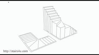 What Is A Winder Stairway – Floor Plan and Three Dimensional Drawing [upl. by Fritzsche]