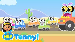 🚘Learn Vehicles with Tenny  Baby Car Police Car Song  more  Nursery Rhymes  Hey Tenny [upl. by Daphne]