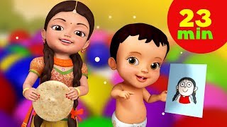 Mummy Ki Roti Gol Gol Rhyme and Much More  Hindi Rhymes for Children  Infobells [upl. by Turner]