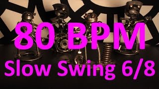 80 BPM  Slow Swing  68 Drum Track  Metronome  Drum Beat [upl. by Lisha595]