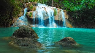 Entspannungsmusik  Natur Tiefenentspannung Stressabbau  4K Wasserfall [upl. by Adnyc]