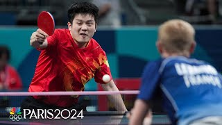 China roars past France with AUTHORITY to reach mens table tennis team final  Paris Olympics [upl. by Jilleen]