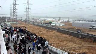 New video of Tsunami invading the Port of Sendai 1 stabilized  Japan earthquake 2011 [upl. by Lytle]