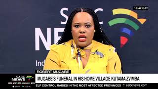 Robert Mugabes burial His sister bids farewell [upl. by Riki]