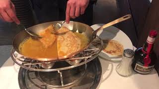 Crêpes Suzette flambées au Grand Marnier  Dessirier [upl. by Mallin]