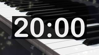 20 Minute Timer with Classical Calming Relaxing Music Soft Gentle Piano Countdown Music Timer [upl. by Renrew32]