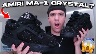 AMIRI MA1 CRYSTAL UNBOXING REVIEW amp ON FOOT  Cheap [upl. by Lytton209]