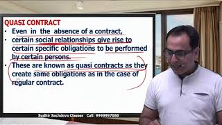 Indian Contract Act 1872  Features of Quasi Contract [upl. by Gwyneth]