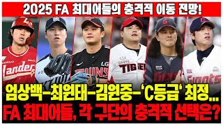 속보 드디어 오늘2일 FA 자격명단 공시 엄상백최원태김원중 그리고 C등급 최정 시선집중 2025 FA 최대어들의 충격적 이동 전망 [upl. by Zamora989]