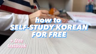 how to selfstudy korean for free  2023 [upl. by Ettenotna]