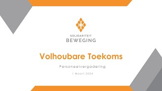 Solidariteit Beweging Personeelvergadering – Volhoubare Toekoms [upl. by Ahto]