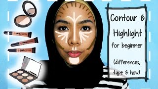 Contour Shading amp Highlight for Beginner Perbedaan Cream amp Powder Membuat Tirus Bahasa Indonesia [upl. by Meilen935]