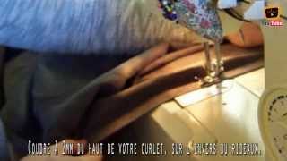 Ourlet rideau  comment faire un ourlet de rideau  how to curtain hem  cortina  TUTO [upl. by Eelrahs]