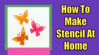 DIY Handmade Stencil Making amp Printing l Easy Paper Stenciling at home [upl. by Watanabe156]