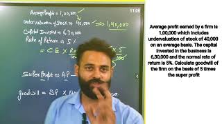 Average profit earned by a firm is 100000 which includes undervaluation of stock of 40000 on a [upl. by Duleba]