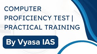 Lecture 1  Computer Proficiency Test CPT for CSIR ASOSO  Vyasa IAS [upl. by Birch]