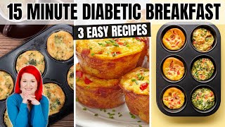 QUICK Diabetic Breakfast Meal Prep in UNDER 15 Minutes  3 3Ingredient Low Carb Breakfast Recipes [upl. by Eyahc]