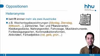 Semantische Relationen Teil 2 Heteronymie Komplementarität Wortfelder Taxonomien Mereologien [upl. by Getraer]