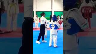 Afia Anjum Blue Chest Guard1st Don BoscOlimpic Taekwondo Championship [upl. by Koblick40]