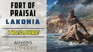 Fort of Praisai Lakonia  Loot Treasure Location  ASSASSINS CREED ODYSSEY [upl. by Kcired]