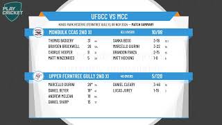 Upper Ferntree Gully 2nd XI v Monbulk CCAS 2nd XI [upl. by Ahtiek28]