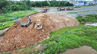 Greatest Activity dozers D60P pushed Soil with many SHACMAN delivery 25ton failloading [upl. by Frydman787]