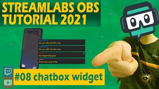 STREAMLABS OBS Tutorial Svenska  08 Hur man INFOGAR EN CHATBOX 2021 [upl. by Corson]